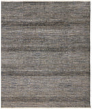 Homeroots 10' X 13' Gray Wool Striped Hand Knotted Area Rug Gray Wool 513879