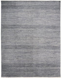 Homeroots 5' X 8' Silver Wool Striped Hand Knotted Area Rug Silver Wool 513880