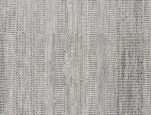 HomeRoots 5' Luxurious Hand-Knotted Wool Shag Area Rug in Silver and Brown – Perfect for Cozy Living Spaces 5' X 8' 513880