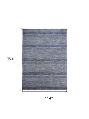 HomeRoots 5' Luxurious Hand-Knotted Wool Shag Area Rug in Silver and Brown – Perfect for Cozy Living Spaces 10' X 13' 513883