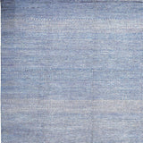 Homeroots 5' X 8' Blue And Silver Wool Striped Hand Knotted Area Rug Blue,Silver Wool 513884