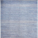 Homeroots 5' X 8' Blue And Silver Wool Striped Hand Knotted Area Rug Blue,Silver Wool 513884