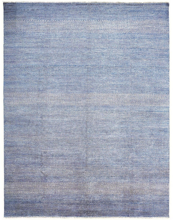 HomeRoots 5' Luxurious Hand-Knotted Wool Shag Area Rug in Silver and Brown – Perfect for Cozy Living Spaces 10' x 13' 513885