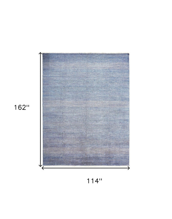 HomeRoots 5' Luxurious Hand-Knotted Wool Shag Area Rug in Silver and Brown – Perfect for Cozy Living Spaces 10' x 13' 513885