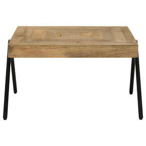 English Elm Avery Natural Mango Wood Coffee Table With Sturdy Metal Legs For Modern Rustic Living Spaces B062P344948