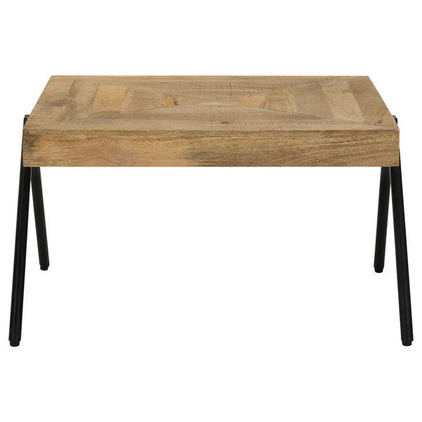 English Elm Avery Natural Mango Wood Coffee Table With Sturdy Metal Legs For Modern Rustic Living Spaces B062P344948