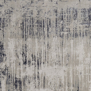 HomeRoots 4' Abstract Tan Blue Ivory Distressed Area Rug - Modern Power Loomed Design for Stylish Interiors 7' X 10' 513905