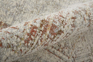 10' Floral Distressed Runner Rug Tan Ivory Power Loomed Non Slip Hallway