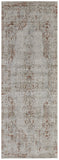 Homeroots 10' Tan And Ivory Floral Power Loom Distressed Non Skid Runner Rug  Polypropylene 513953