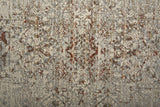 Homeroots 12' X 15' Tan Ivory And Orange Floral Power Loom Distressed Area Rug With Fringe  Polypropylene 513956