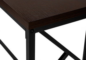 English Elm Accent Table Modern Entryway Console with Grey Laminate Top and Black Criss-Cross Metal Frame, 44" L Espresso 47 L x 16 W x 6 H B2710P219328