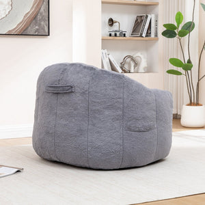English Elm Bean Bag Sofa Chair with Armrests Memory Foam Filled Oversized Lounge Seat Adults W2200P390381