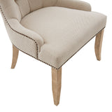 Madison Park Lucas Farm House Button Tufted Captain Accent Chair MP100-0955 Cream