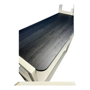 English Elm 39.37" 5-Tier Bakers Rack for Kitchen with Spacious Shelves, Durable Particle Board, Coffee Bar Stand Black White W1412P230435