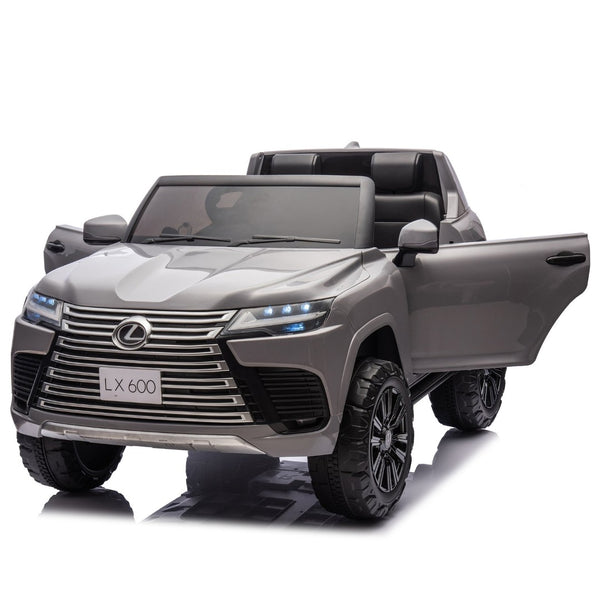 English Elm Licensed Lexus Lx600 24v Two Seater Kids Ride on Suv with Remote and Suspension Gray W1578P339058