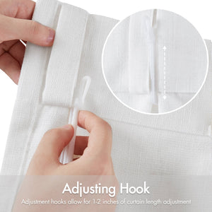 English Elm 2-piece Pinch Pleat Poly Linen Curtain Panels Tailored Formal Drape for Any Room White B035P482980