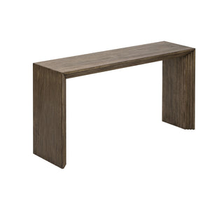 English Elm U_Style Modern Console Table – Sleek Paulownia Wood Veneer Design For Entryway & Living Room Style N711P205930N-GIGA