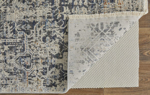 HomeRoots 8' Gray and Ivory Abstract Power Loom Area Rug with Fringed Edges for Modern Living Spaces 10' X 13' 514008