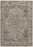 Homeroots 5' X 8' Tan And Ivory Floral Power Loom Non Skid Area Rug With Fringe  Polypropylene 514014