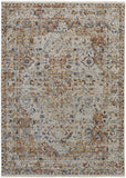 Homeroots 10' X 13' Tan Ivory And Orange Floral Power Loom Area Rug With Fringe  Polypropylene 514016