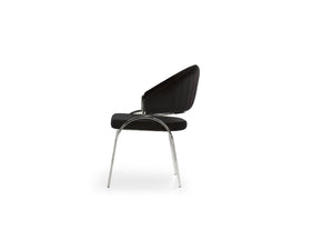 English Elm Ruby Modern Velvet Chair With Steel Legs - Stylish, Ergonomic, And Versatile For Any Space B009P241745-GIGA