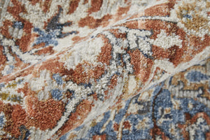 HomeRoots 12' Burnt Orange Floral Area Rug with Fringe - Durable Power-Loomed Design for Classic Elegance 12' X 15' 514036