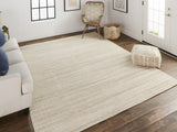 Homeroots 5' X 8' Ivory Wool Hand Woven Stain Resistant Area Rug Ivory Wool 514039