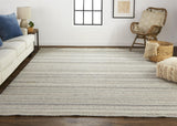 Homeroots 8' X 10' Gray And Taupe Wool Hand Woven Stain Resistant Area Rug Gray,Taupe Wool 514046