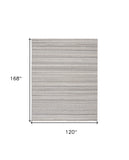 Homeroots 10' X 14' Gray And Taupe Wool Hand Woven Stain Resistant Area Rug Gray,Taupe Wool 514048