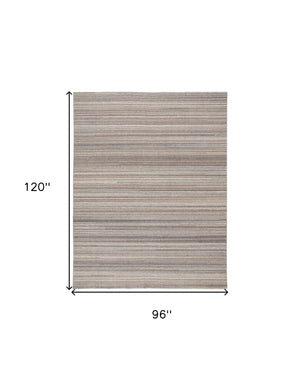 Homeroots 8' X 10' Brown And Taupe Wool Hand Woven Stain Resistant Area Rug Brown,Taupe Wool 514052