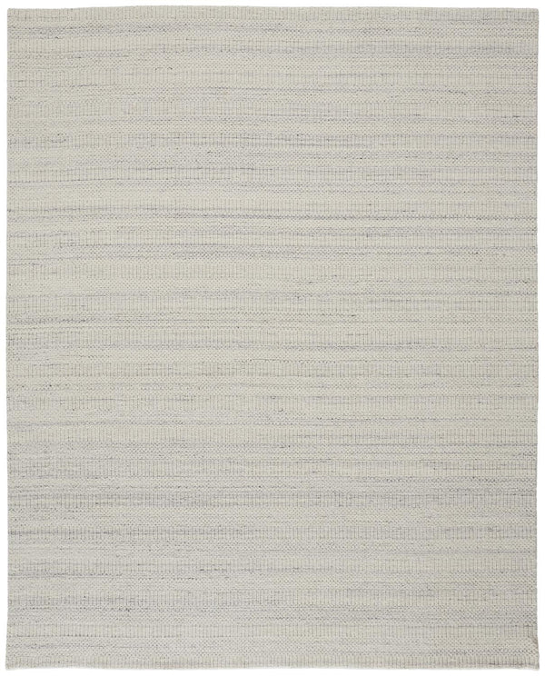 Homeroots 5' X 8' Ivory And Gray Wool Hand Woven Stain Resistant Area Rug Ivory,Gray Wool 514057
