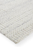 Homeroots 5' X 8' Ivory And Gray Wool Hand Woven Stain Resistant Area Rug Ivory,Gray Wool 514057