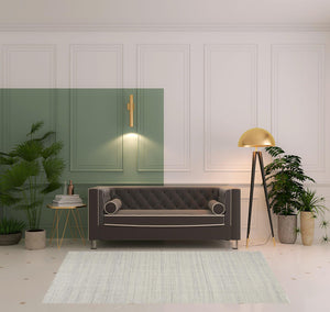 Homeroots 5' X 8' Ivory And Gray Wool Hand Woven Stain Resistant Area Rug Ivory,Gray Wool 514057