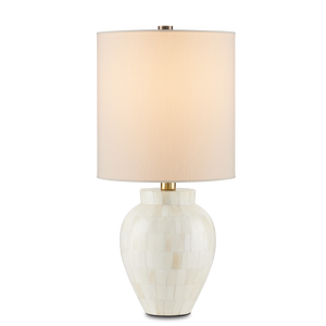 Osso White Round Table Lamp