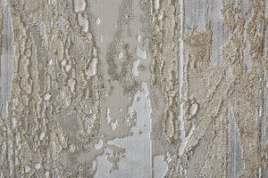 HomeRoots 4' Enhance Your Space with a Tan Ivory and Blue Abstract Distressed Area Rug for Modern Decor 8' Runner 514145