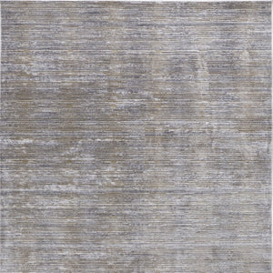 HomeRoots 4' Modern Abstract Area Rug in Taupe, Silver, and Tan - Durable Power Loomed Design for Any Space 4' X 6' 514194