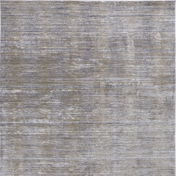 HomeRoots 4' Modern Abstract Area Rug in Taupe, Silver, and Tan - Durable Power Loomed Design for Any Space 4' X 6' 514194