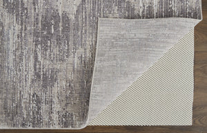 Homeroots 7' X 9' Tan And Gray Abstract Power Loom Distressed Area Rug Tan,Taupe,Gray Polyester 514208