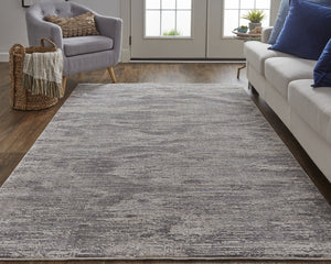Homeroots 9' X 12' Tan Taupe And Gray Abstract Power Loom Distressed Stain Resistant Area Rug Tan,Taupe,Gray Polyester 514209