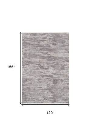 Homeroots 10' X 13' Tan Taupe And Gray Abstract Power Loom Distressed Stain Resistant Area Rug Tan,Taupe,Gray Polyester 514210