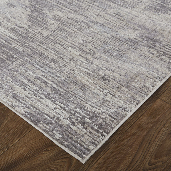 Homeroots 10' X 13' Tan Taupe And Gray Abstract Power Loom Distressed Stain Resistant Area Rug Tan,Taupe,Gray Polyester 514210