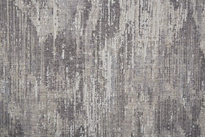 Homeroots 8' Tan Taupe And Gray Abstract Power Loom Distressed Stain Resistant Runner Rug Tan,Taupe,Gray Polyester 514211