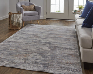 Homeroots 5' X 8' Taupe Tan And Orange Abstract Power Loom Distressed Area Rug Taupe,Tan,Orange Polyester 514215