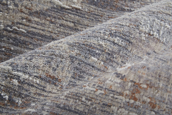 Homeroots 8' X 10' Taupe Tan And Orange Abstract Power Loom Distressed Area Rug Taupe,Tan,Orange Polyester 514216