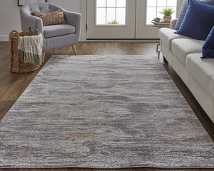 Homeroots 12' X 15' Taupe Tan And Orange Abstract Power Loom Distressed Area Rug Taupe,Tan,Orange Polyester 514221