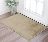 Homeroots 3' X 5' Tan Shag Non Skid Area Rug Tan Polyester 514254