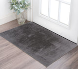 Homeroots 3' X 5' Gray Shag Non Skid Area Rug Taupe,Gray Polyester 514260