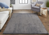 Homeroots 4' X 6' Taupe And Black Shag Area Rug Taupe,Black Polyester 514268