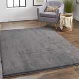 Homeroots 4' X 6' Taupe And Black Shag Area Rug Taupe,Black Polyester 514268