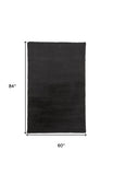 Homeroots 5' X 7' Taupe And Black Shag Area Rug Taupe,Black Polyester 514269